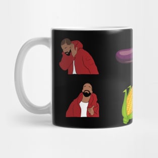 Corn Meme Eggplant Emoji Mug